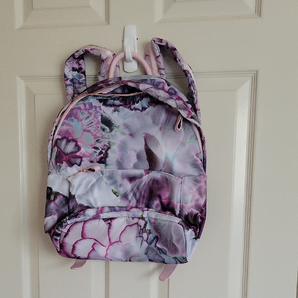 Ted Baker Purple and Pink Floral Backpack